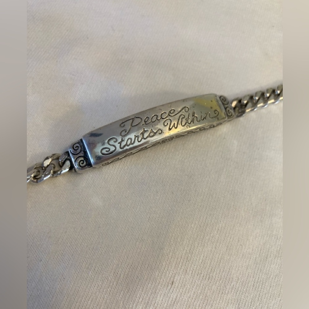 Brighton Peace Starts Within ID Style Ornate Bracelet Sentimental